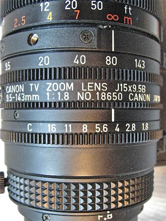 Bibb Technical Services. Canon TV Zoom J15x9.5B3 KRS lens