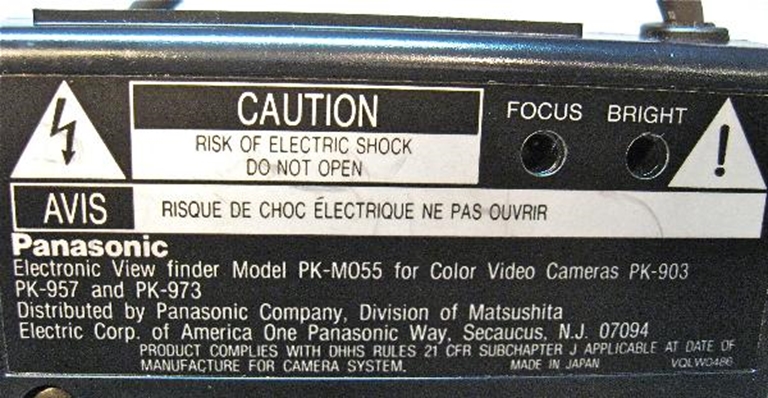 Image sur Panasonic VIewfinder Model PK-M055