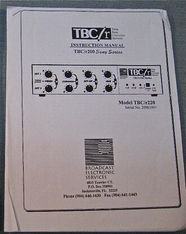 Afbeelding van Sony DSR-60/60P Operation Instructions Manual with TBC/r220 Instruction Manual