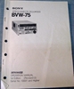 Image de Sony BVW-75 Operation Manual 1st Edition (Revised 2)