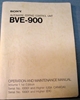 Image de Sony BVE-900 Operation and Maintenance Manual Volume 1 1st Edition