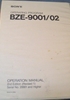 Afbeeldingen van Sony BZE-9001/02 Operation Manual 2nd Edition (Revised 1)