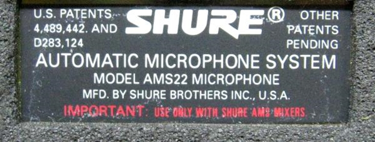Afbeelding van Shure AMS22 Low-Profile Microphone 