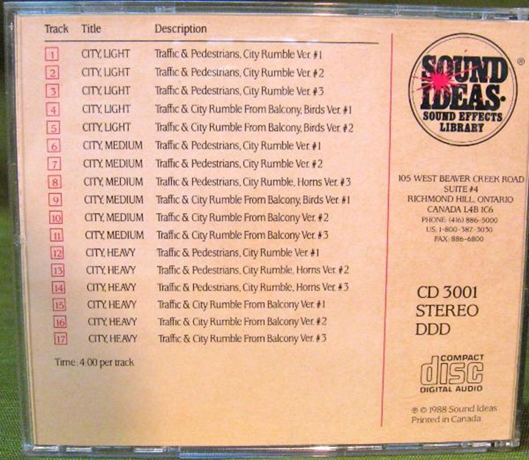 Image sur Sound Ideas Sound Effects Library 3000 Series CDs