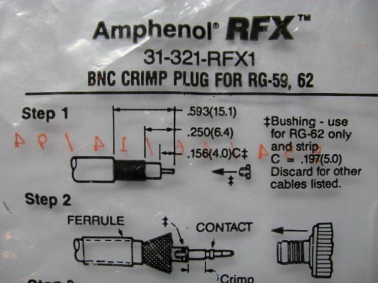 Image sur Amphenol 31-321-RFX1 BNC Connectors