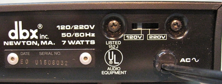 Afbeelding van DBX 150 Type I Noise Reduction. sn U1506032