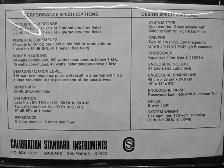 Image sur Calibration Standard Instruments MDM-4 Mix Down Monitors by E.M. Long