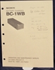 Picture of Sony BC-1WB Operation and Maintenance Manual 1st Edition (Revised 2)