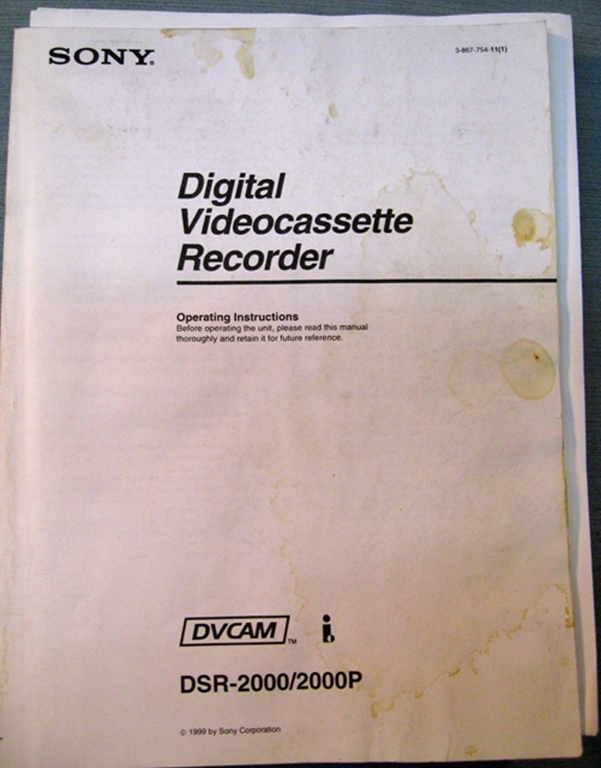 Afbeelding van Sony DSR-2000/2000P Operating Instructions