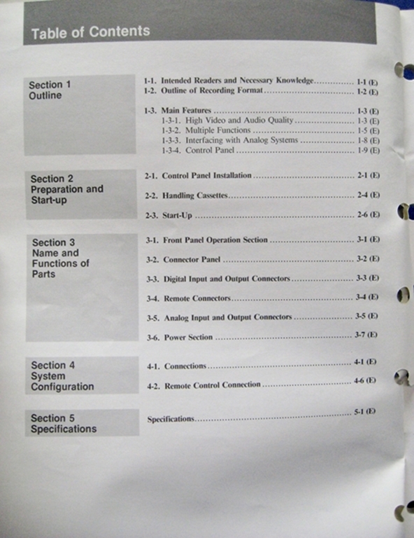 Image sur Sony DVR-20 Operation Manual 1st Edition