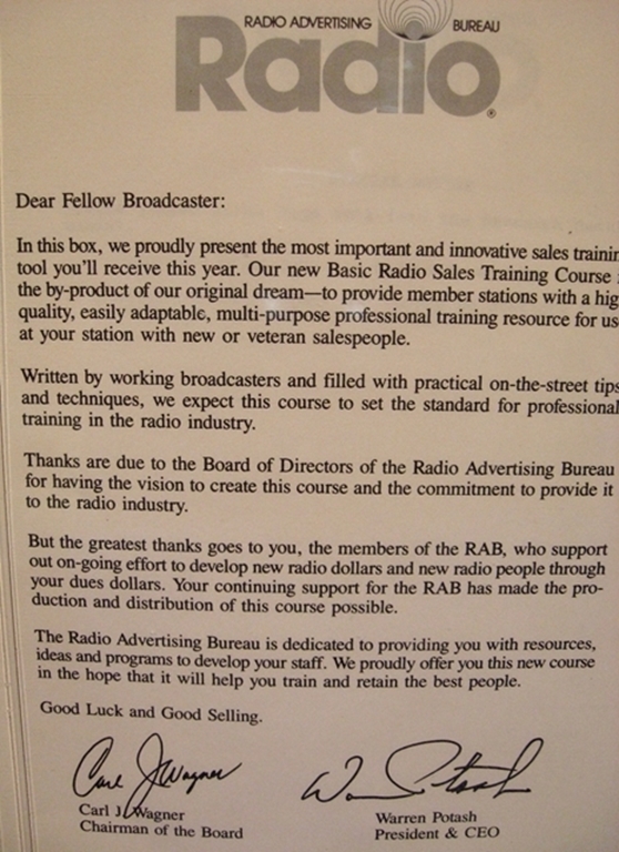 Image sur Basic Radio Sales Course