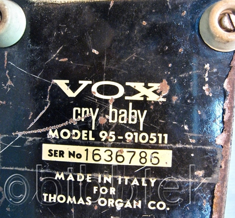 Image sur Vox Cry baby Vintage Wah pedal. sn1636786.